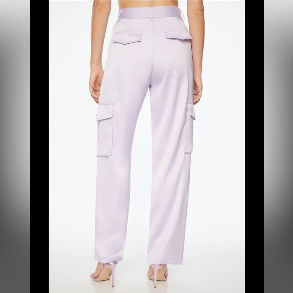 Dynamite Lavender Satin Cargo Straight leg pants